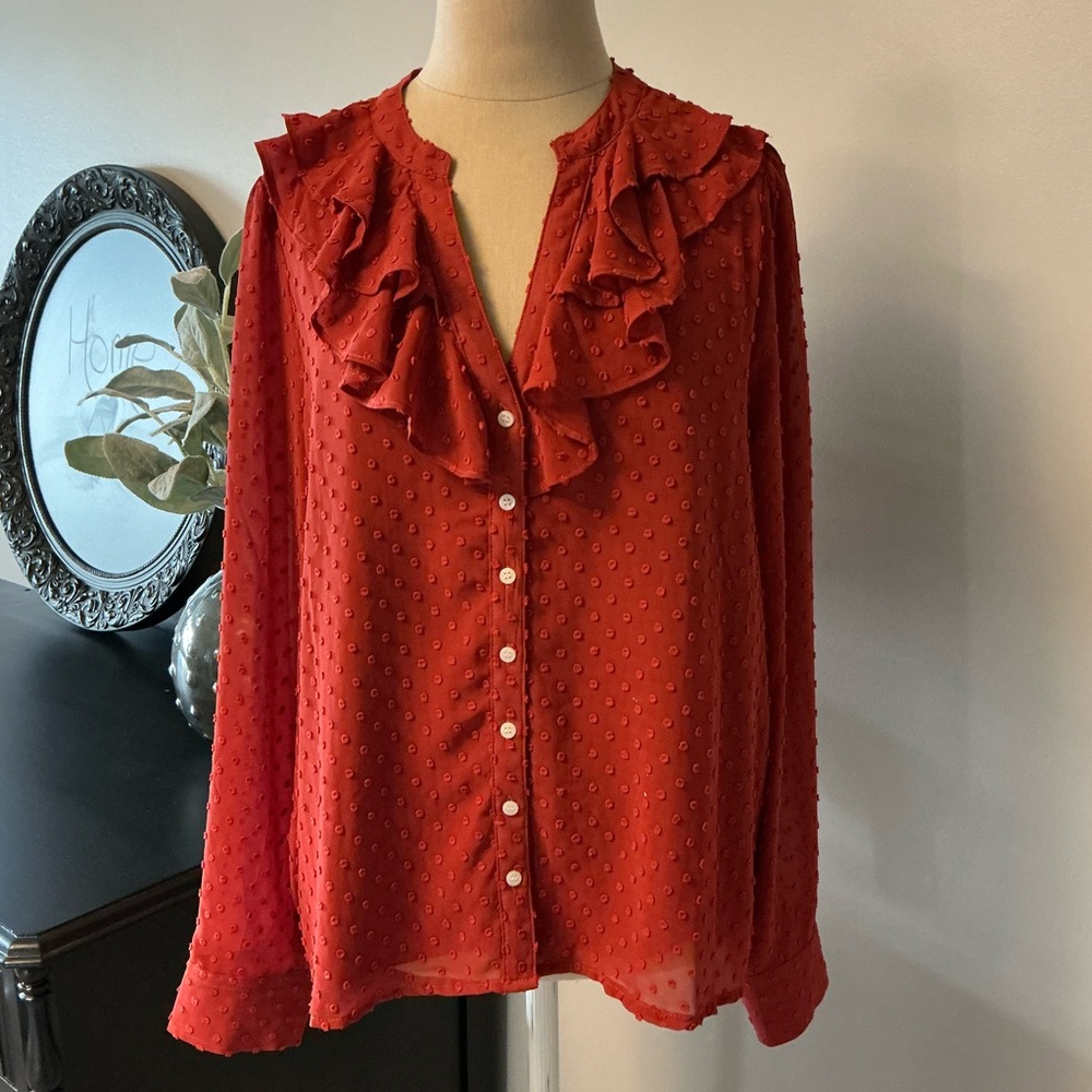 J.Crew ruffled blouse